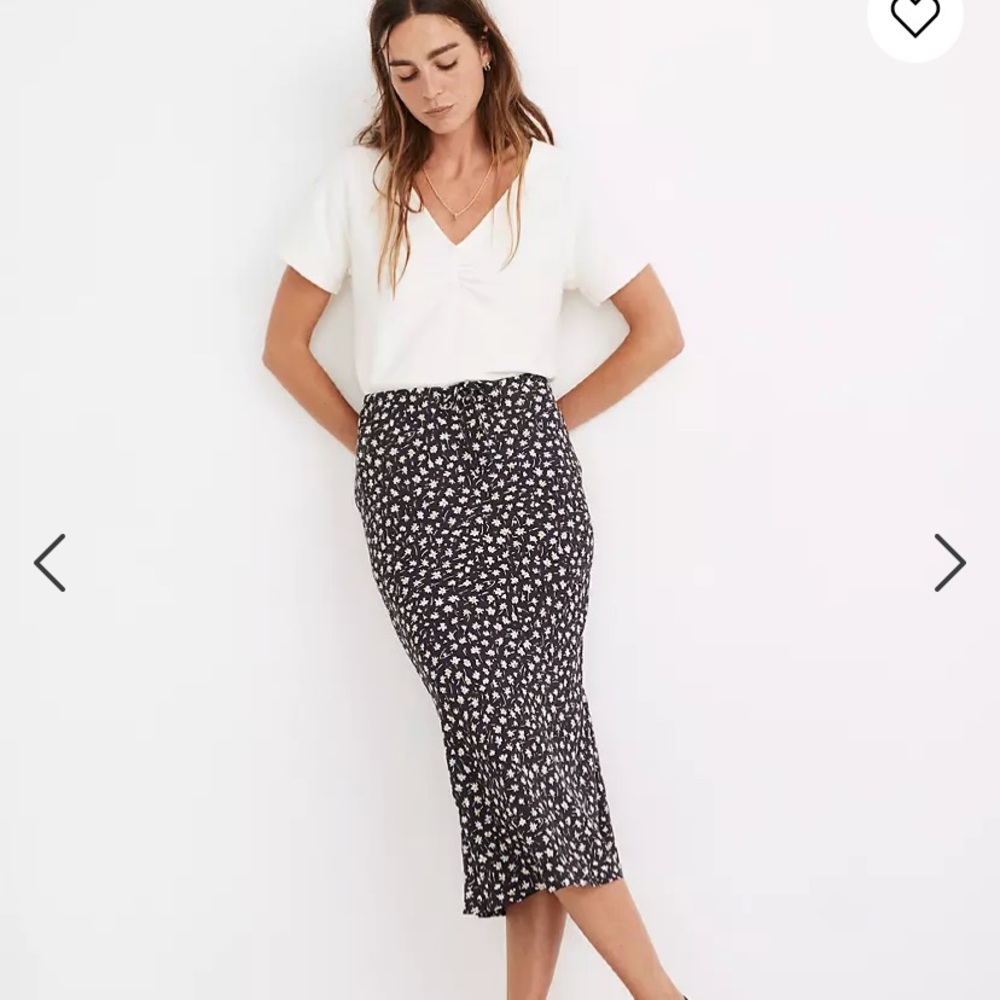 Madewell Slip Midi Skirt, size 12